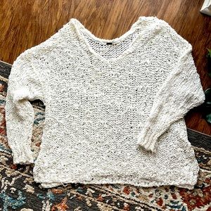 Beautiful free people white chunky sweater